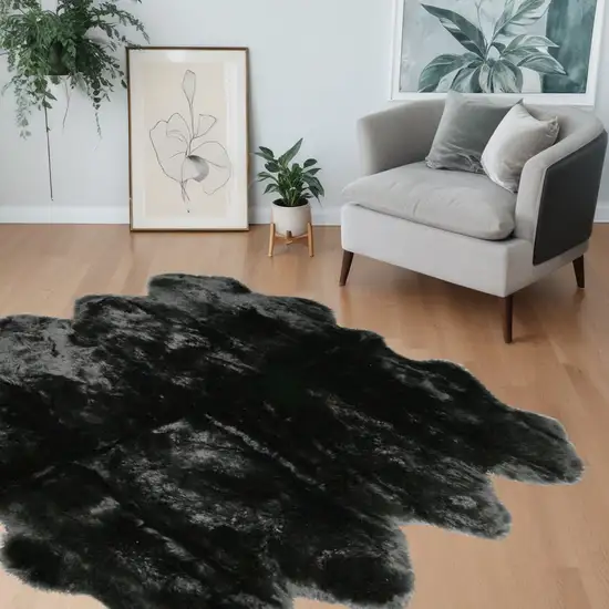 Black Animal Print Area Rug Photo 1