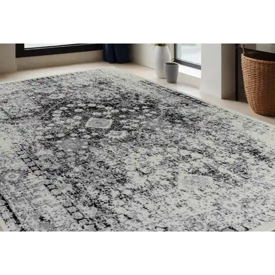 5' X 8' Black Oriental Area Rug Photo 1