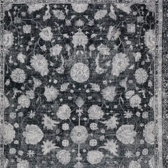 Black Oriental Distressed Non Skid Area Rug Photo 4