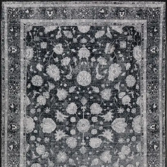 Black Oriental Distressed Non Skid Area Rug Photo 5