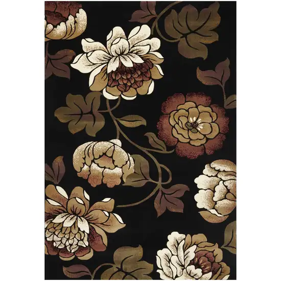 1' X 2' Black Polypropylene Area Rug Photo 1