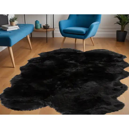 Black Animal Print Area Rug Photo 1