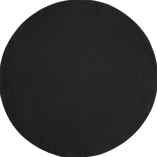 Black Round Non Skid Indoor Outdoor Area Rug Photo 4