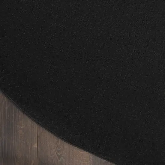 Black Round Non Skid Indoor Outdoor Area Rug Photo 9