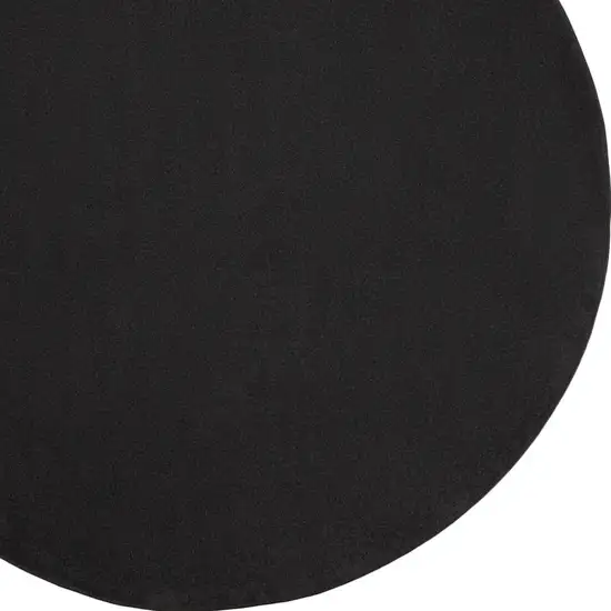 Black Round Non Skid Indoor Outdoor Area Rug Photo 3