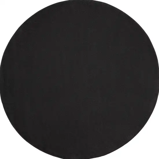 Black Round Non Skid Indoor Outdoor Area Rug Photo 4