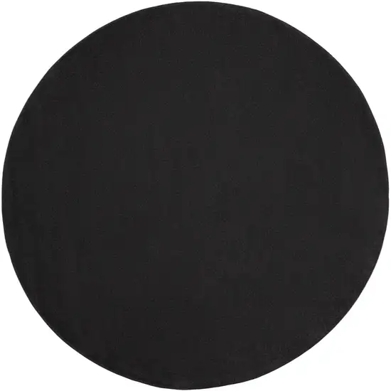 Black Round Non Skid Indoor Outdoor Area Rug Photo 3