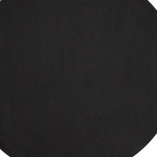 Black Round Non Skid Indoor Outdoor Area Rug Photo 3