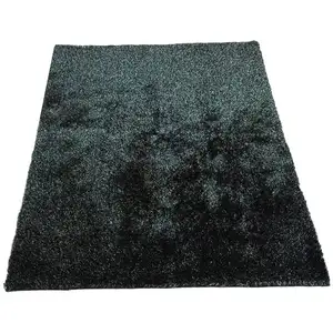 Photo of Black Shag Hand Tufted Area Rug