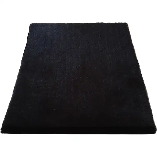 Black Shag Hand Tufted Area Rug Photo 2