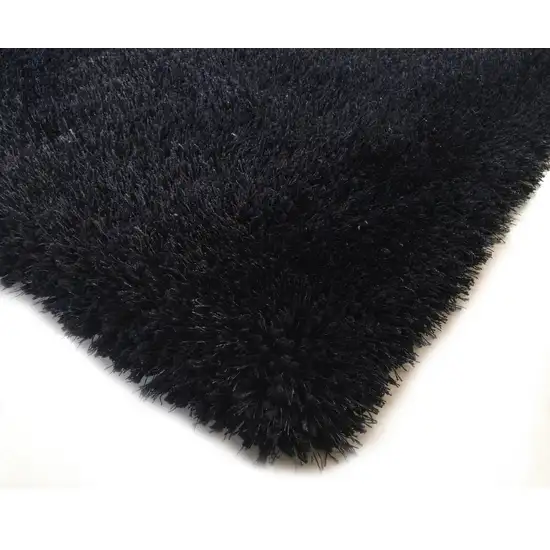 Black Shag Hand Tufted Area Rug Photo 6