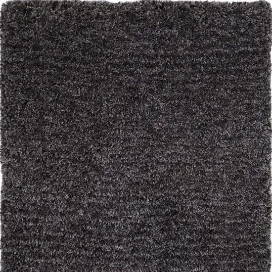 Black Shag Hand Tufted Area Rug Photo 4