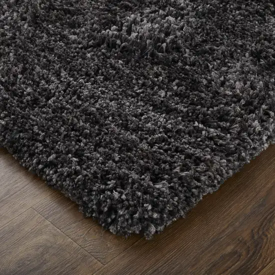 Black Shag Hand Tufted Area Rug Photo 9