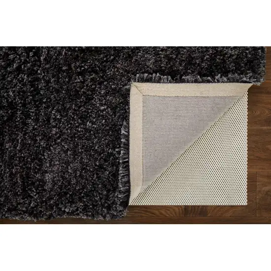 Black Shag Hand Tufted Area Rug Photo 5