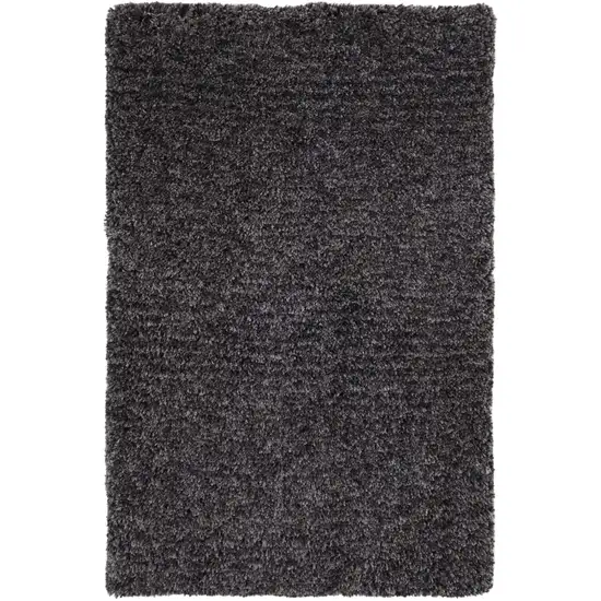 Black Shag Hand Tufted Area Rug Photo 1