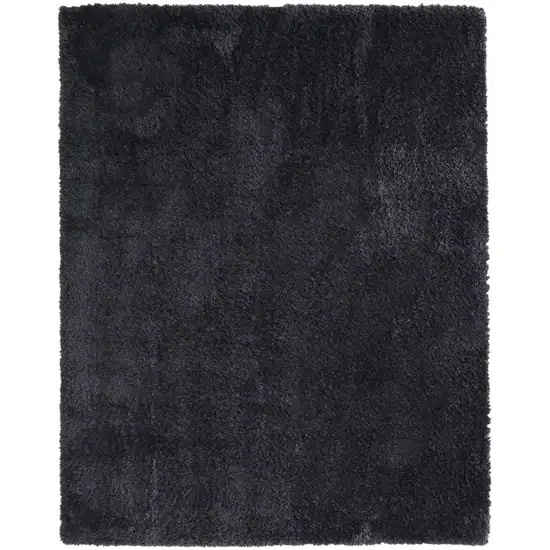 Black Shag Power Loom Area Rug Photo 1