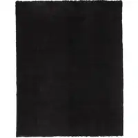 Photo of Black Shag Tufted Handmade Area Rug