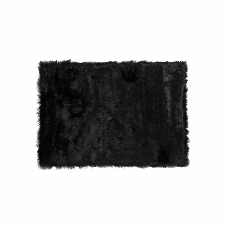 Black Sheepskin - Rug or Throw Photo 1