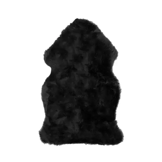 Black Single Sheepskin - Area Rug Photo 1