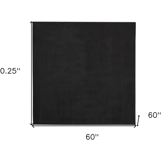 Black Square Non Skid Indoor Outdoor Area Rug Photo 5