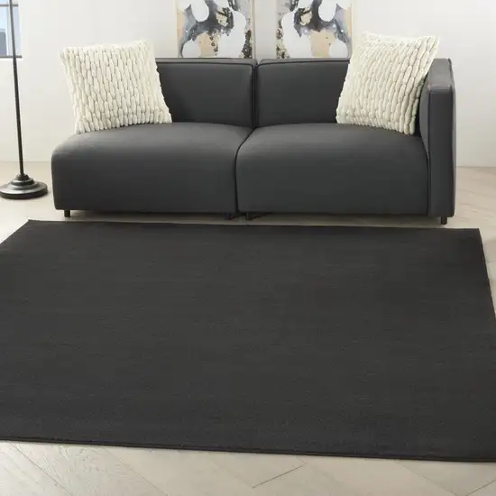 Black Square Non Skid Indoor Outdoor Area Rug Photo 6