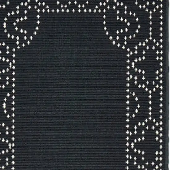 Black Stain Resistant Indoor Outdoor Area Rug Photo 3