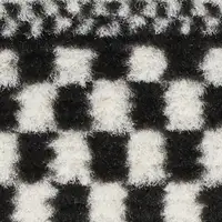 Photo of Black Striped Power Loom Runner Rug