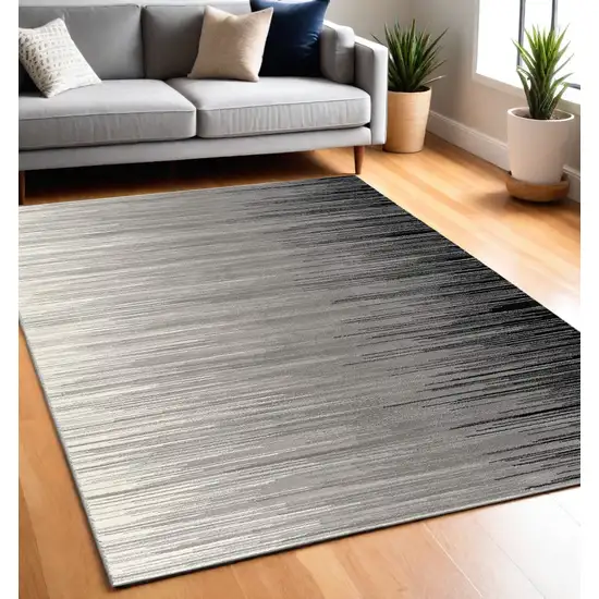 Black Abstract Dhurrie Area Rug Photo 1