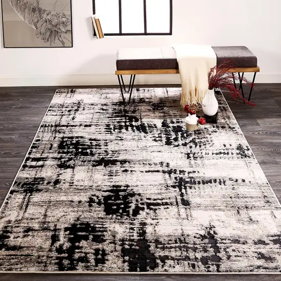 Black White And Gray Area Rug Photo 8