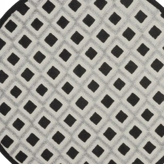 Black White Gray Indoor Outdoor Area Rug Photo 11