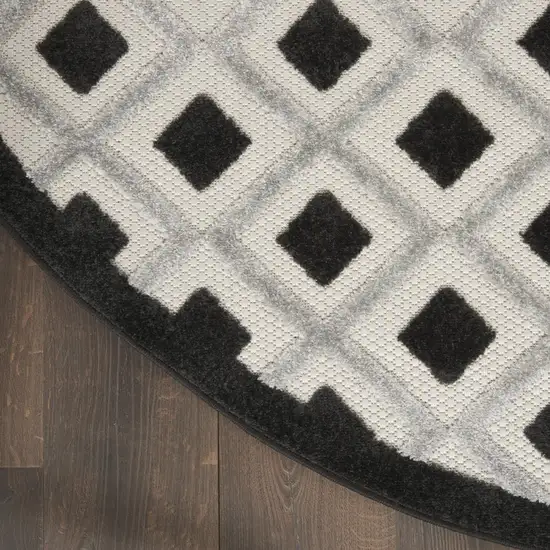 Black White Gray Indoor Outdoor Area Rug Photo 7