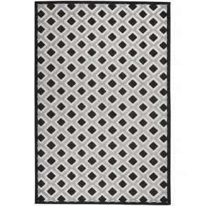 Photo of Black White Gray Indoor Outdoor Area Rug