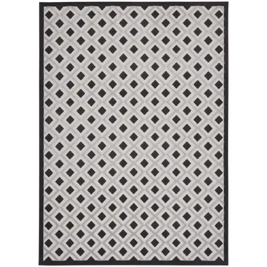 Black White Gray Indoor Outdoor Area Rug Photo 1