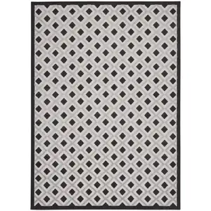 Photo of Black White Gray Indoor Outdoor Area Rug