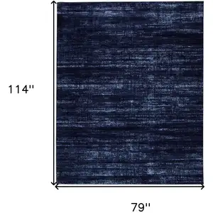 Photo of Black and Blue Power Loom Area Rug