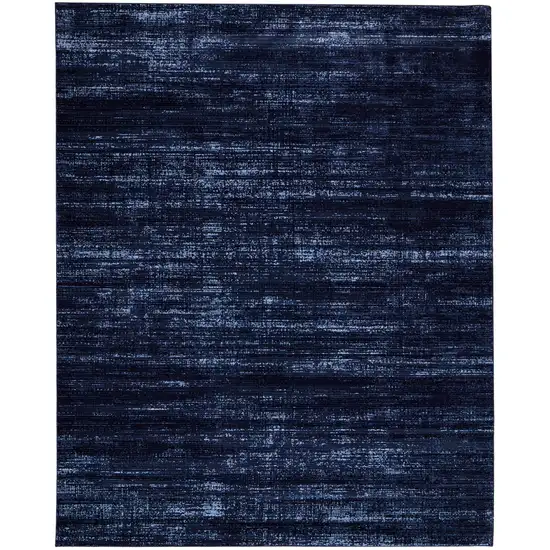 Black and Blue Power Loom Area Rug Photo 5