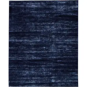 Photo of Black and Blue Power Loom Area Rug