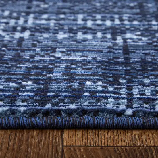 Black and Blue Power Loom Area Rug Photo 8