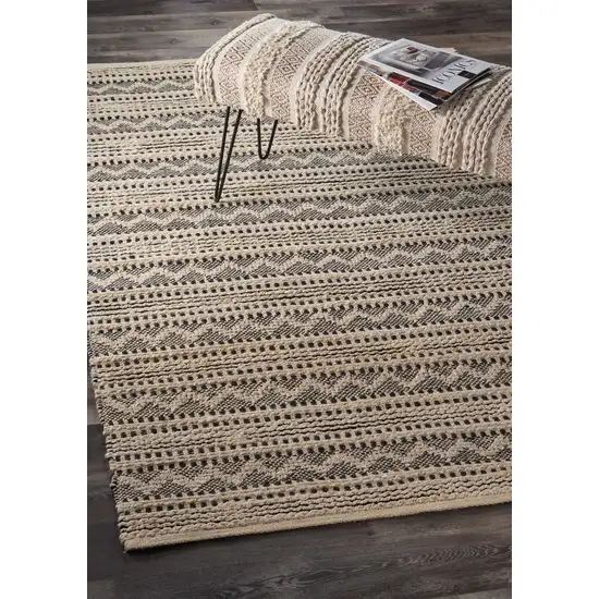 Black and Blush Chevron Stripe Area Rug Photo 7