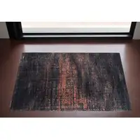 Photo of Black and Gold Abstract Non Skid Area Rug