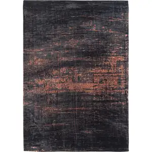 Photo of Black and Gold Abstract Non Skid Area Rug