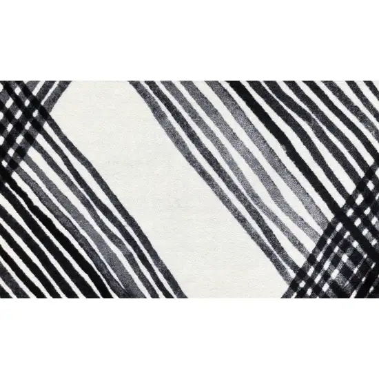 Black and Gray Abstract Arrow Washable Floor Mat Photo 5