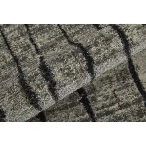 Photo of Black and Gray Abstract Power Loom Area Rug