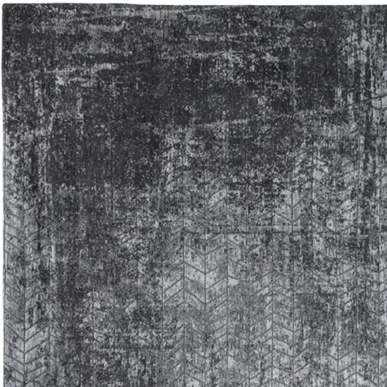 Black and Gray Chevron Non Skid Area Rug Photo 5