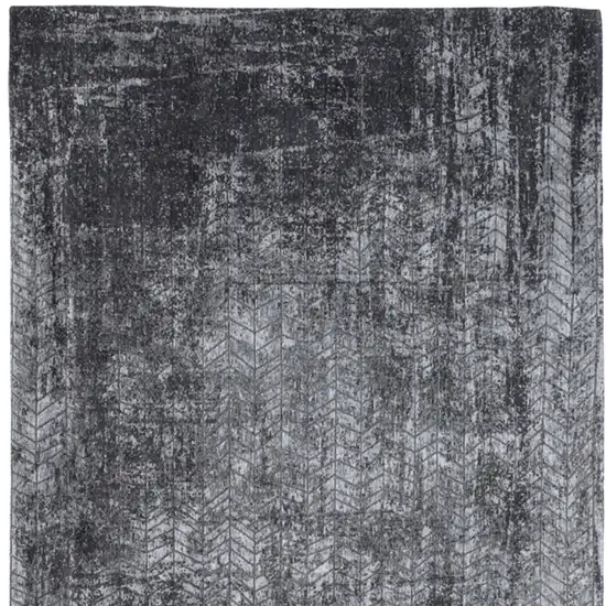 Black and Gray Chevron Non Skid Area Rug Photo 6