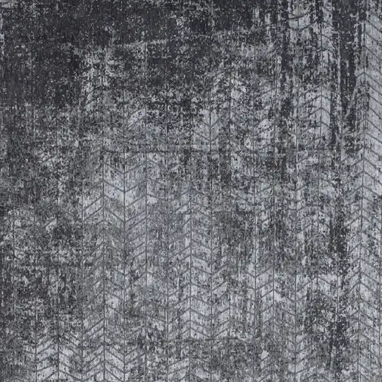 Black and Gray Chevron Non Skid Area Rug Photo 5