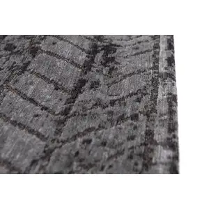 Photo of Black and Gray Chevron Non Skid Area Rug