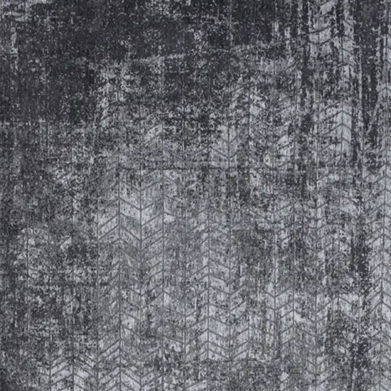 Black and Gray Chevron Non Skid Area Rug Photo 5