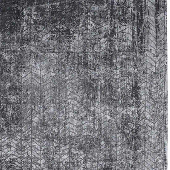 Black and Gray Chevron Non Skid Area Rug Photo 5