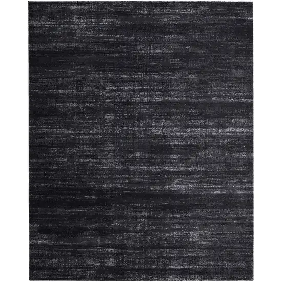 Black and Gray Power Loom Area Rug Photo 5